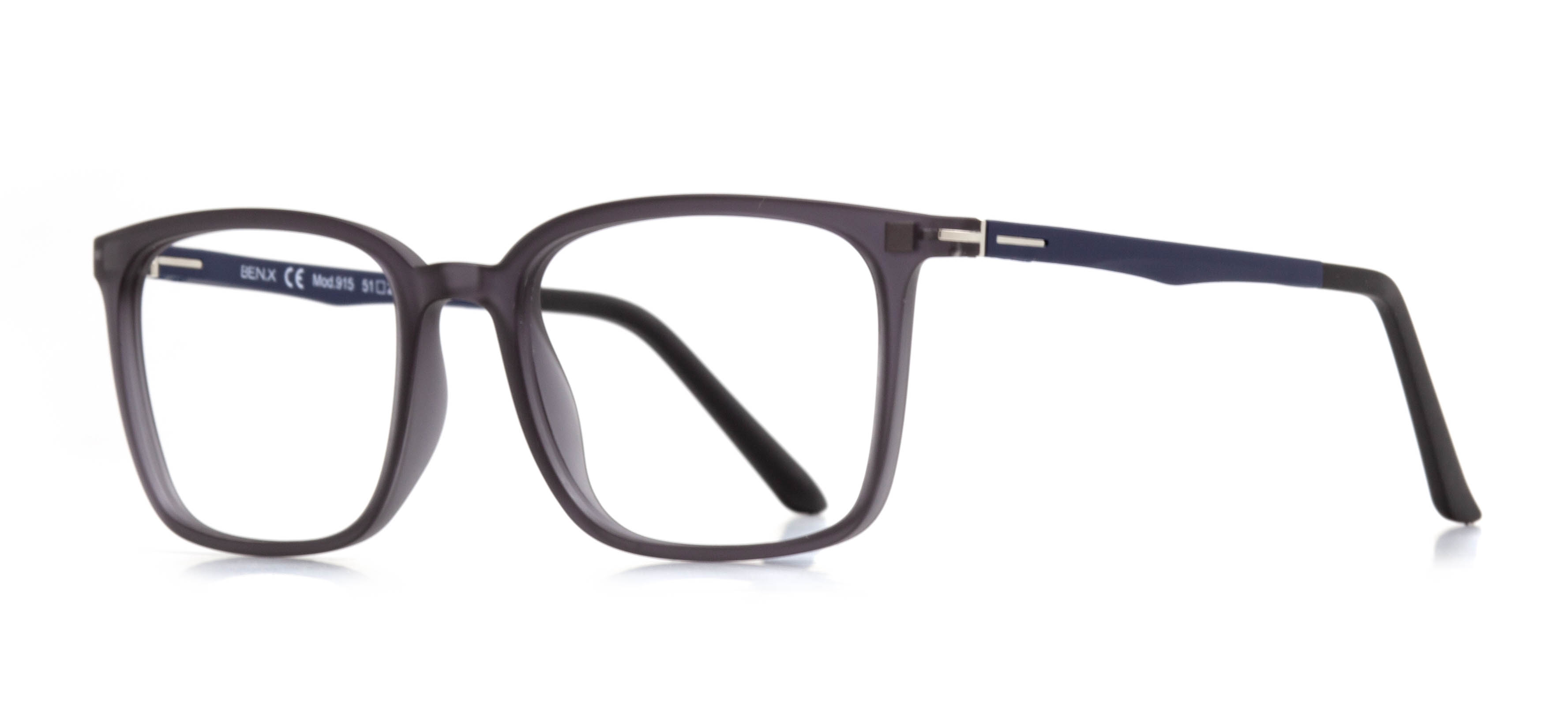 BENX Clipon Teenage,Adult Man Rectangular Full-Rimmed Ultem Polarize BXTR90 915-M05120